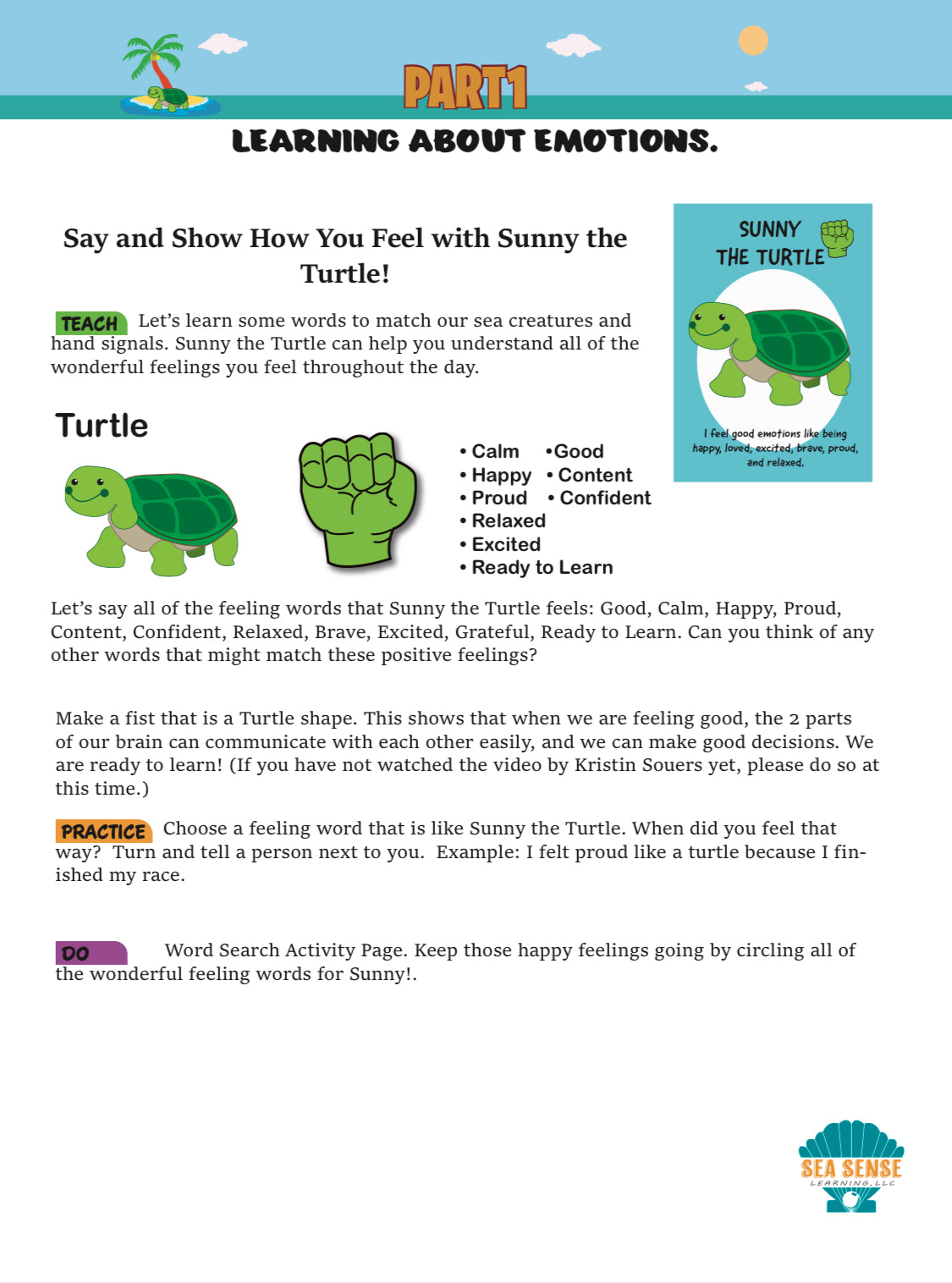 SEL Teaching Guide for Turtle Clam Crab